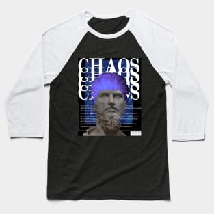 chaos statue blue text Baseball T-Shirt